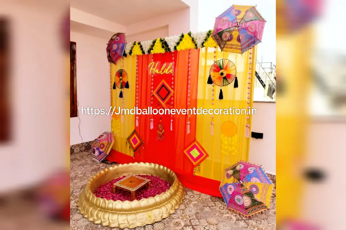 Grand Wedding Haldi Decor