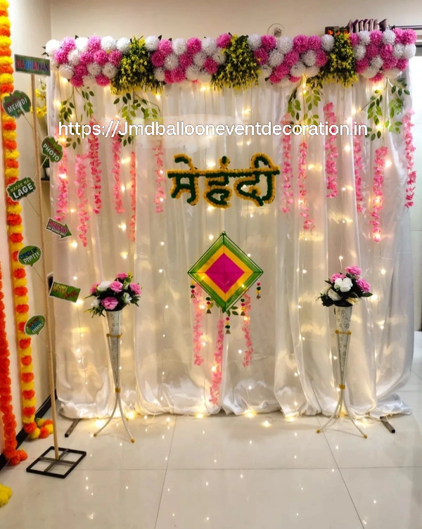 Mehndi ceremony decoration